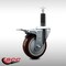 Service Caster 4'' SS Maroon Poly Swivel 1'' Expanding Stem Caster Total Lock Brake SCC-SSEXTTL20S414-PPUB-MRN-1 - alternate 3